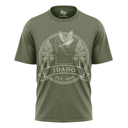 Idaho Est 1890 T-Shirt Mountain Bluebird & White Pine