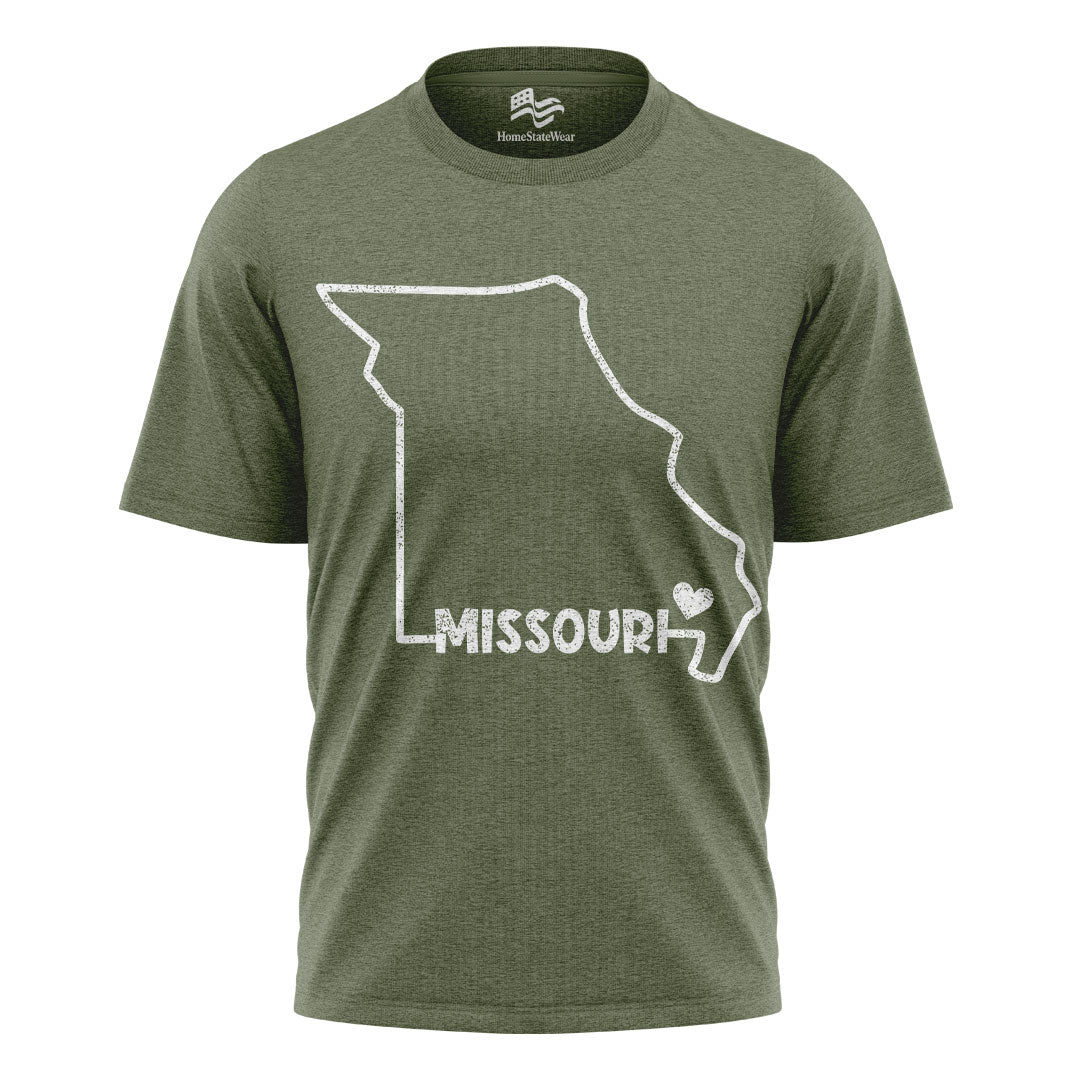 Missouri State Map T-Shirt, Hometown Pride USA Travel Tee