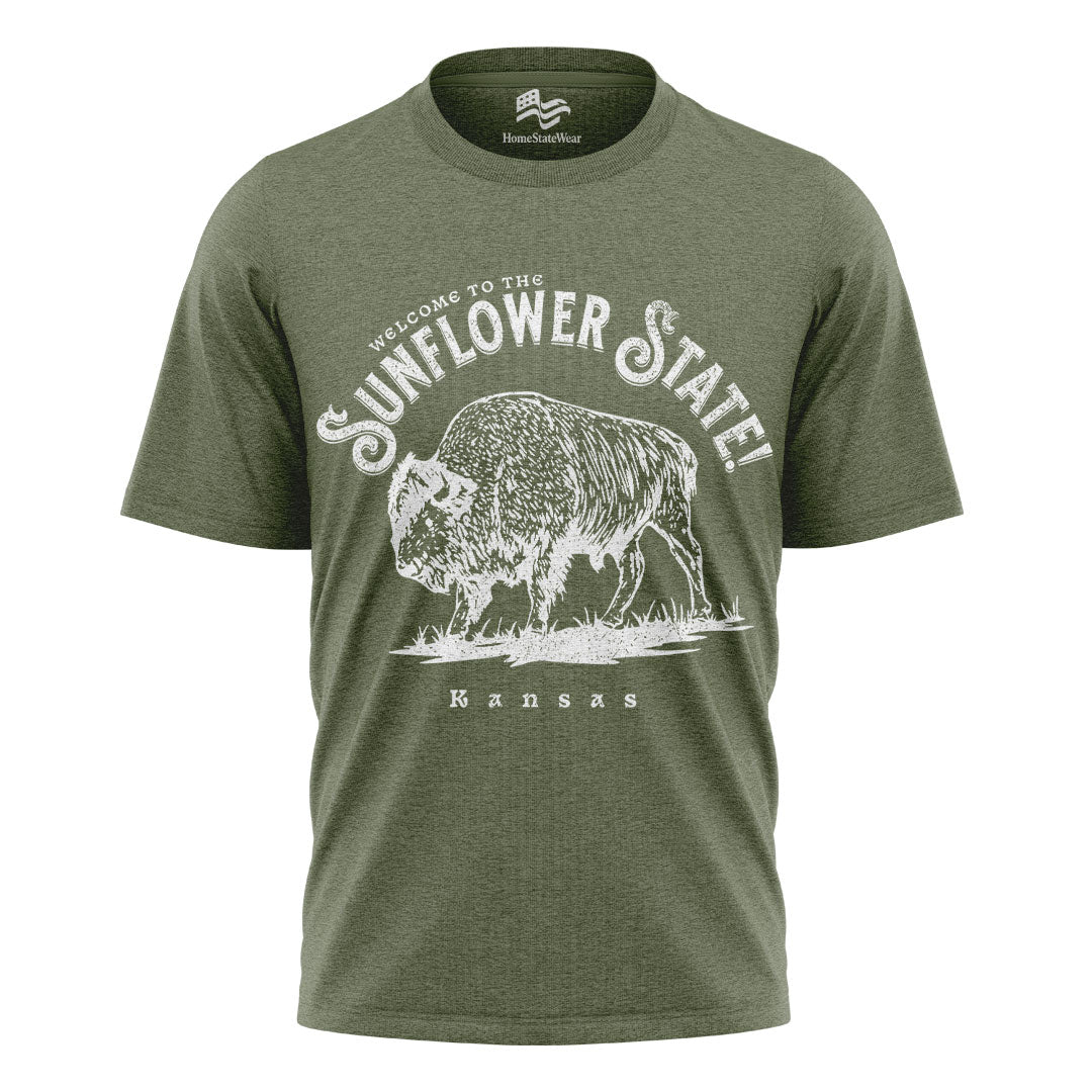 Welcome to Kansas T-Shirt | Buffalo Souvenir Tee