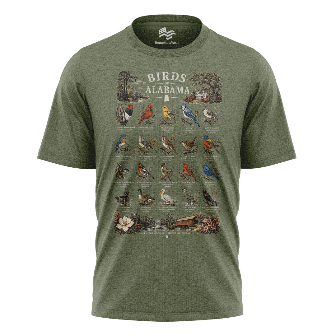 Alabama Birds T-Shirt, Bird Watching Nature Lover Tee