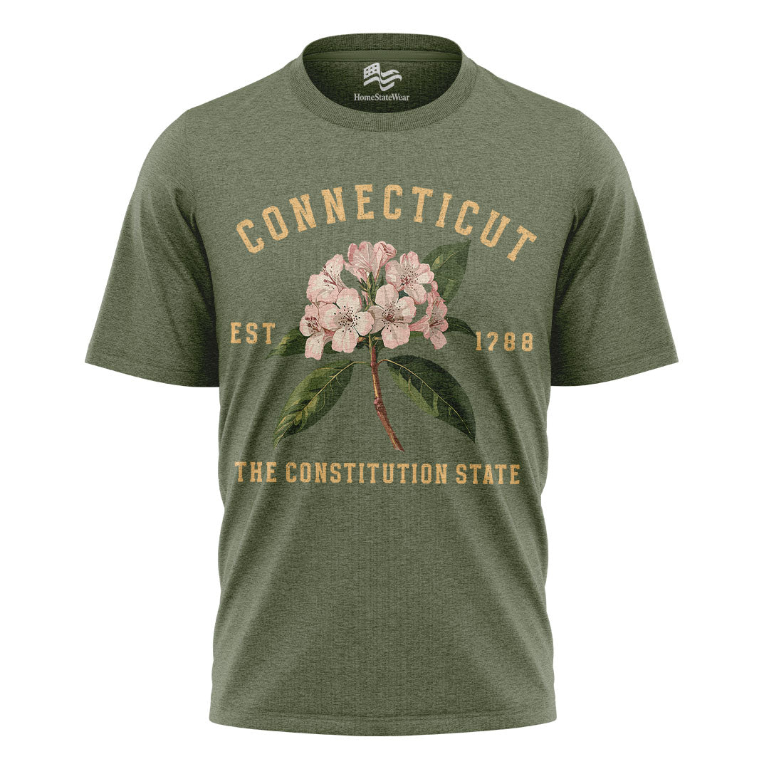Connecticut Mountain Laurel Flower Tee | Vintage State Floral Shirt