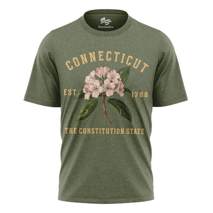 Connecticut Mountain Laurel Flower Tee | Vintage State Floral Shirt