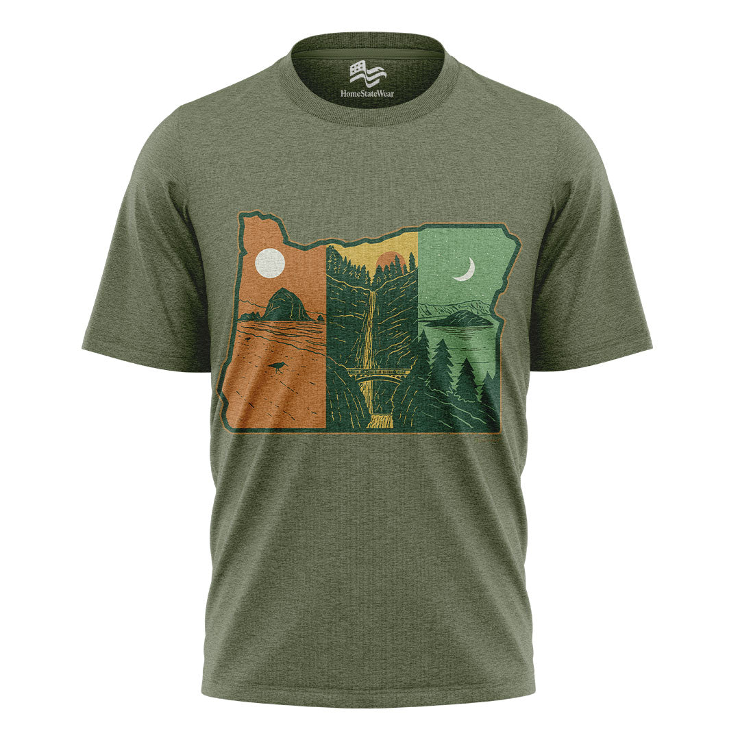 Layers of Oregon T-Shirt, Vintage Nature State Pride Tee