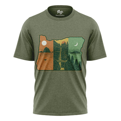 Layers of Oregon T-Shirt, Vintage Nature State Pride Tee