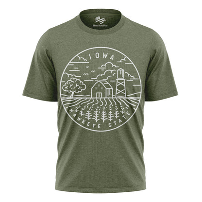 Iowa Hawkeye State T-Shirt | Unisex State Pride Tee