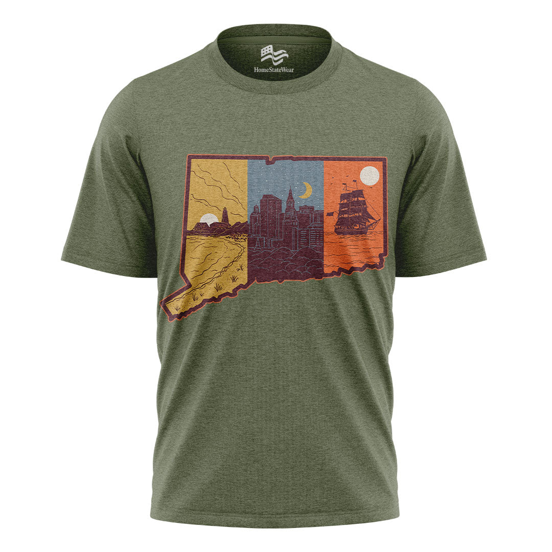 Layers of Connecticut Tee | Vintage State Graphic Shirt