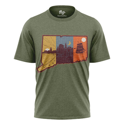 Layers of Connecticut Tee | Vintage State Graphic Shirt