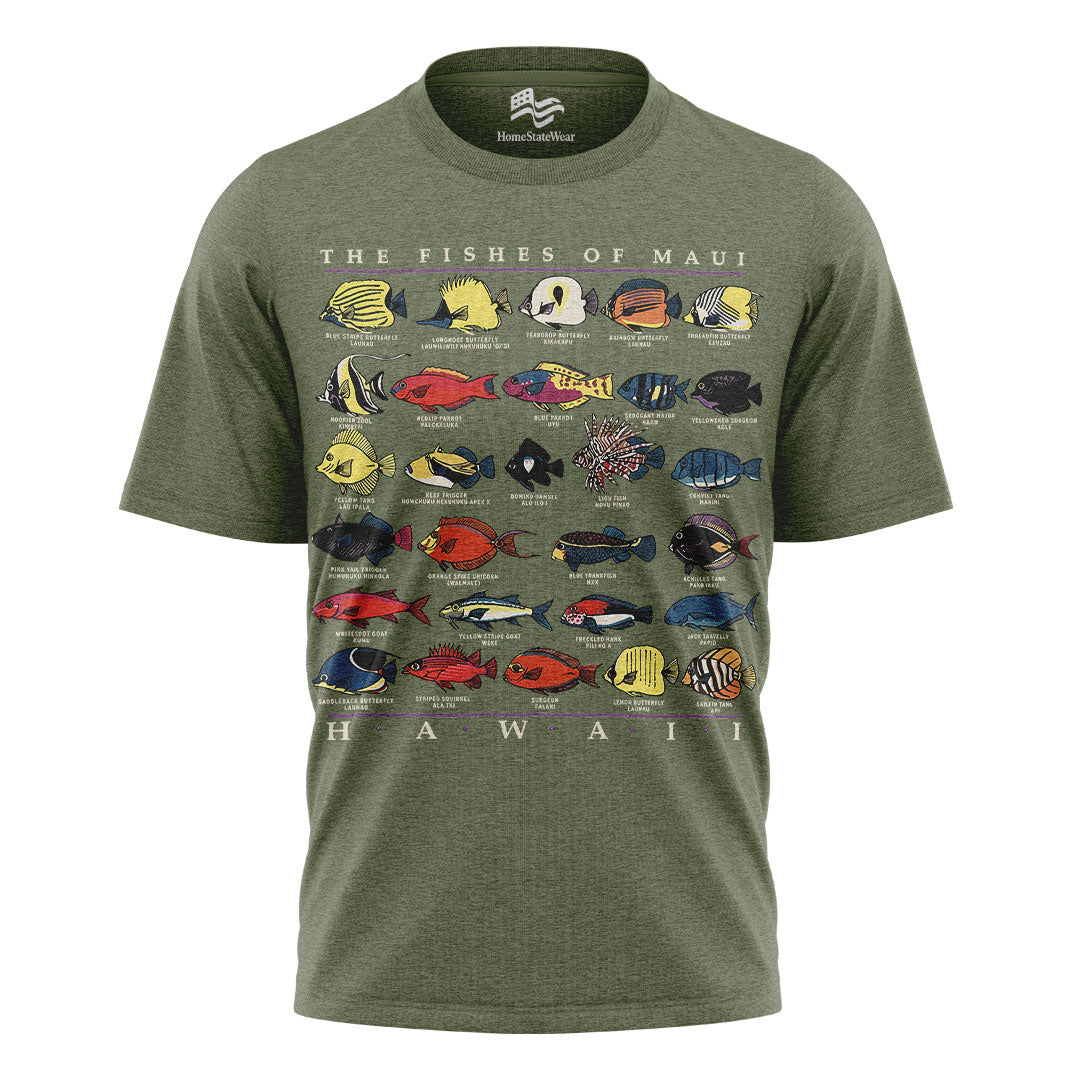Fishes of Maui Hawaii Vintage 90s Fish Graphic Shirt
