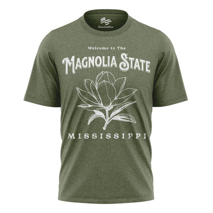 Welcome to Mississippi T-Shirt, Magnolia State Flower Tee,