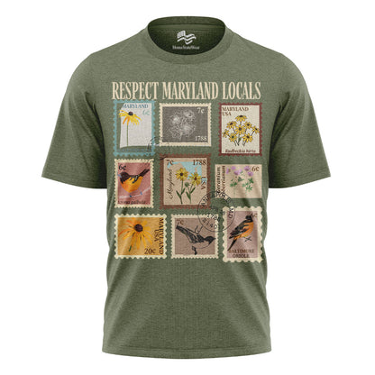 Maryland Wildlife T-Shirt | Bird Flower Nature Gift Tee
