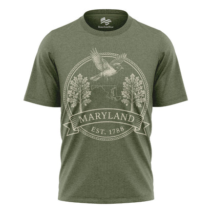 Maryland Est 1788 T-Shirt | Oriole White Oak Souvenir Tee