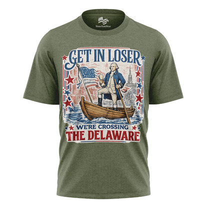 Funny Crossing the Delaware Comfort Colors Tee | Patriotic History Shirt