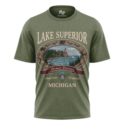Lake Superior Michigan Sweatshirt | Vintage Outdoor Crewneck