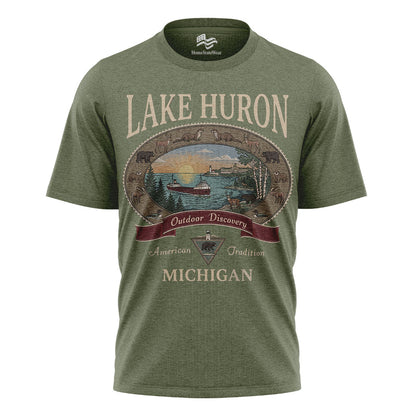 Lake Huron Michigan Comfort Colors Tee | Great Lakes Camping Shirt