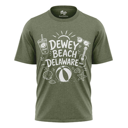 Dewey Beach Comfort Colors Tee | Delaware Summer Beach Shirt