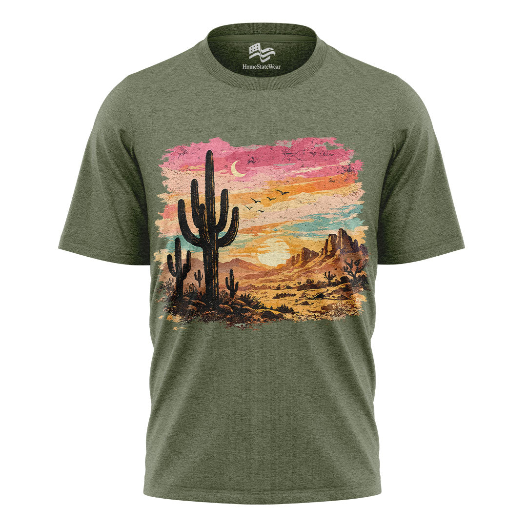 Western Cactus Graphic Tee, Boho Desert Lover Gift