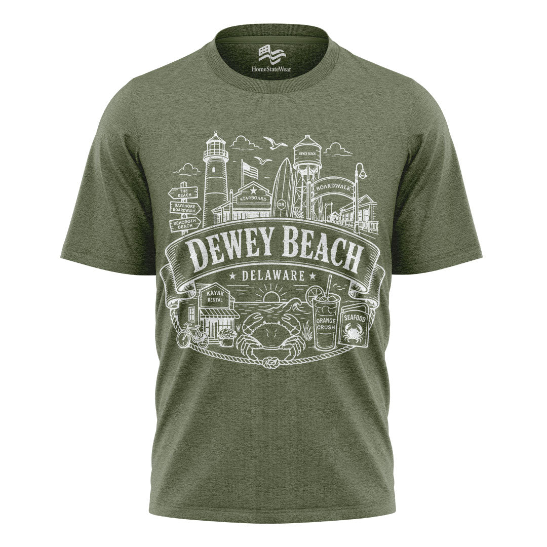 Dewey Beach Delaware Comfort Colors Tee | Coastal Vacation Shirt