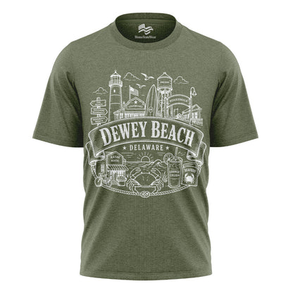 Dewey Beach Delaware Comfort Colors Tee | Coastal Vacation Shirt