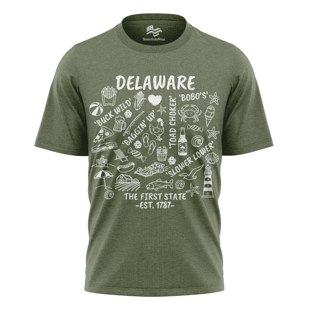 Delaware First State Graphic Tee | Coastal Travel Shirt