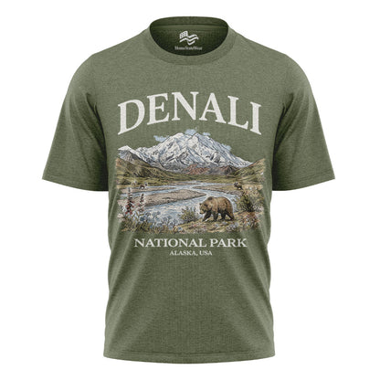 Denali National Park T-Shirt, Vintage Alaska Mountain Tee