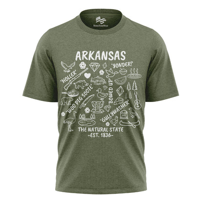 Arkansas Natural State Tee | Ozark Mountain Graphic Shirt
