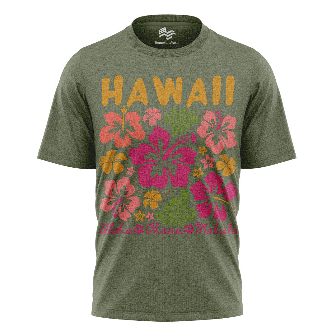 Hawaii Hibiscus Aloha Tropical Vacation Graphic Shirt