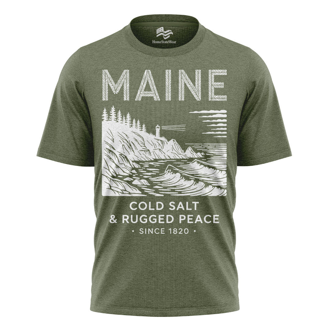 Maine Lighthouse T-Shirt | Rugged Coastal Souvenir Tee