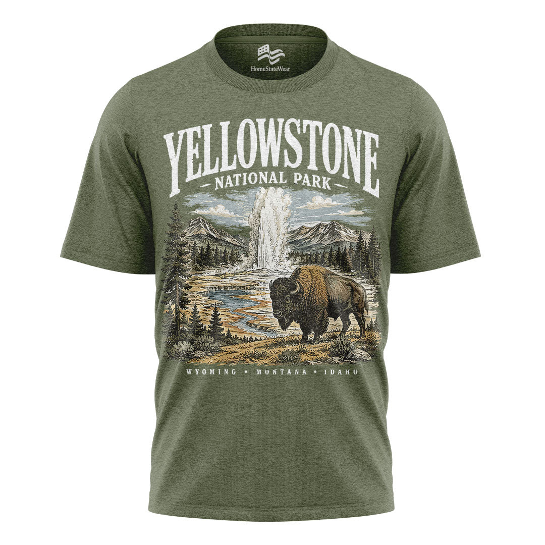 Yellowstone Bison Comfort Colors Retro National Park Shirt