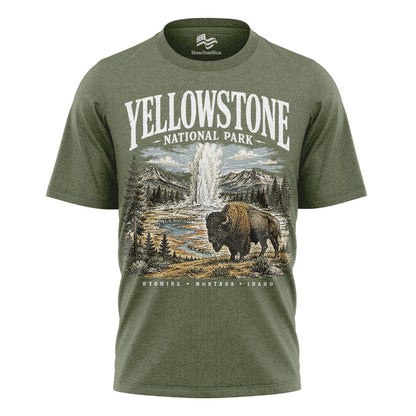 Yellowstone Bison Comfort Colors Retro National Park Shirt