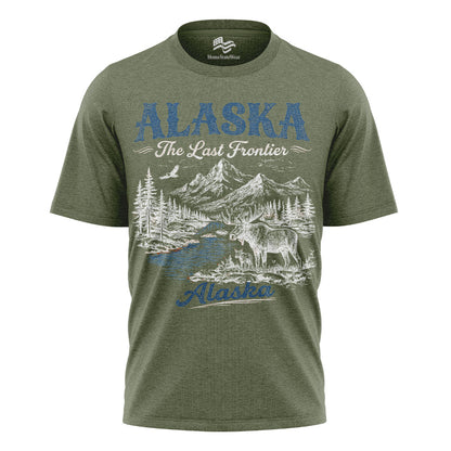 Alaska The Last Frontier T-Shirt, Vintage Mountain Nature Tee