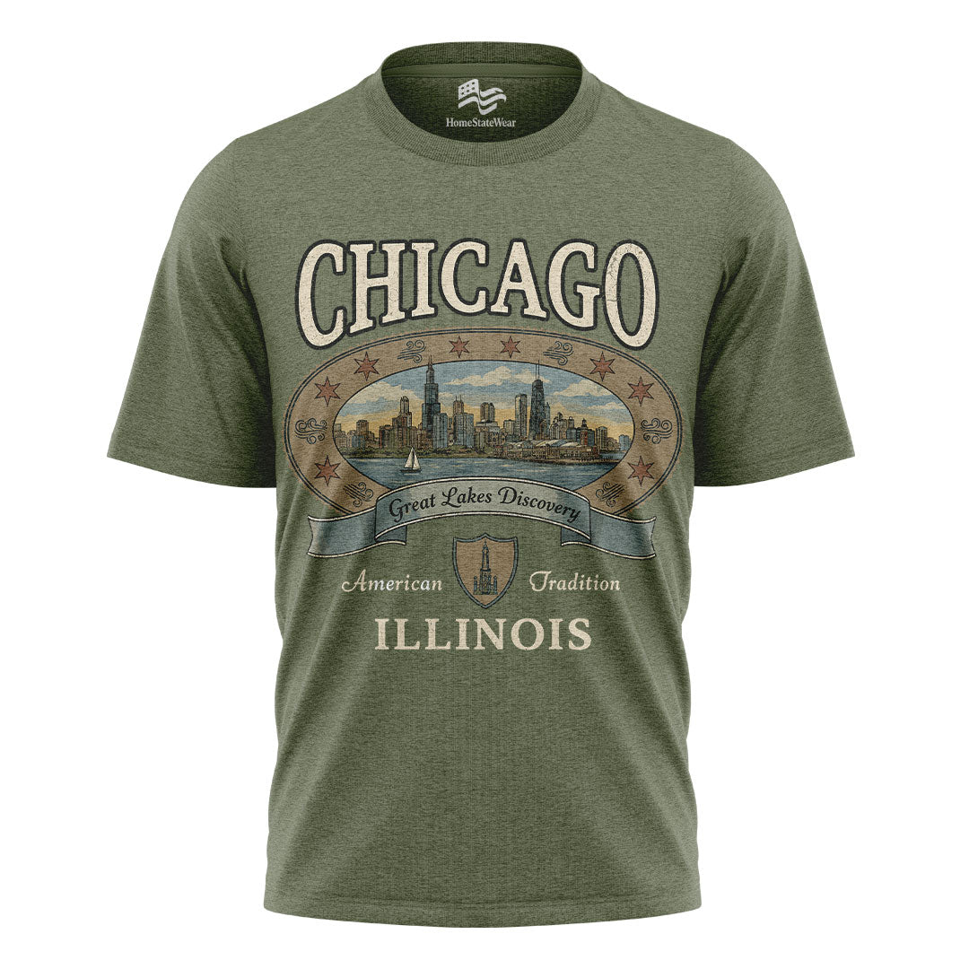 Retro Chicago T-Shirt | 90s Illinois Travel Tee