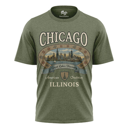 Retro Chicago T-Shirt | 90s Illinois Travel Tee