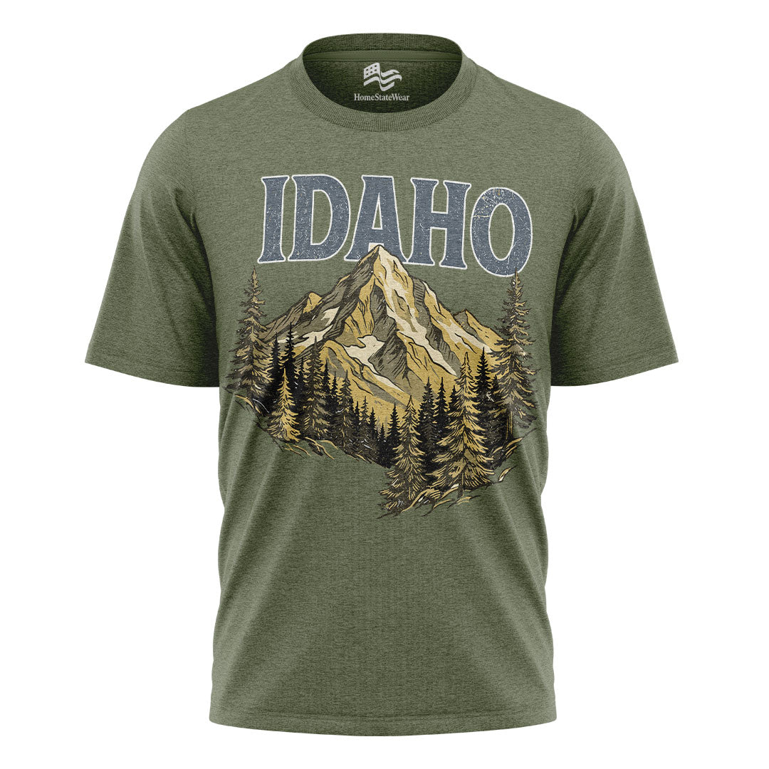Idaho Collegiate Mountain Comfort Colors Gem State Souvenir Shirt