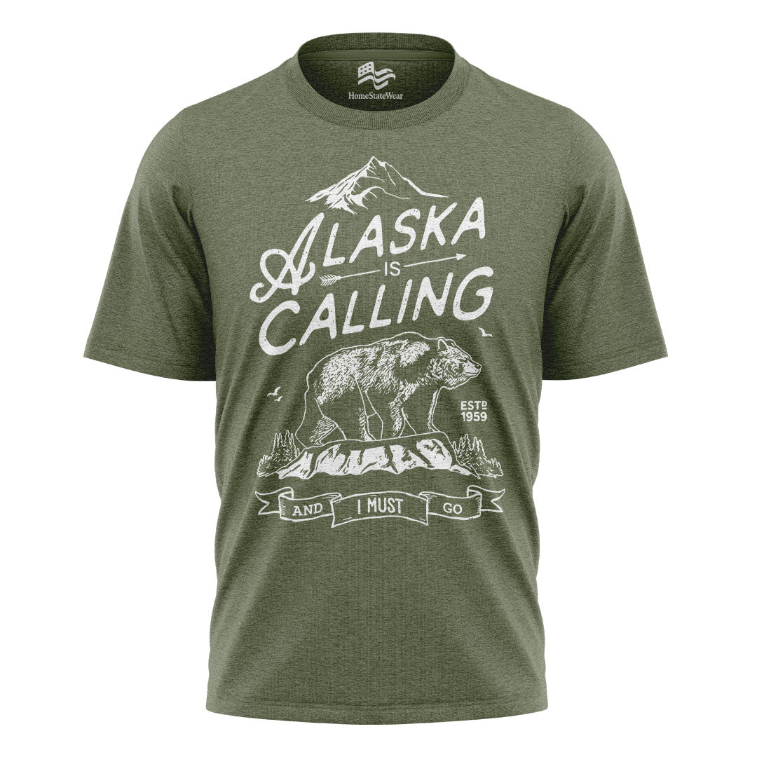 Alaska Is Calling Bear Travel Vacation Shirt