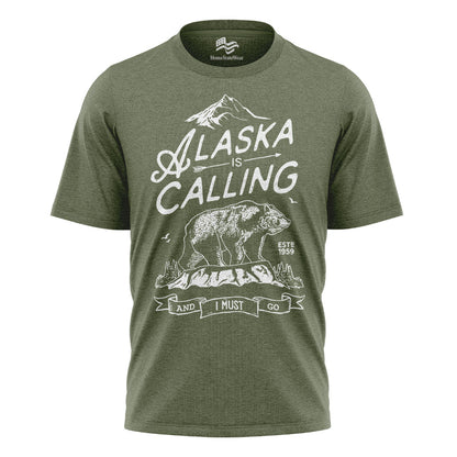 Alaska Is Calling Bear Travel Vacation Shirt