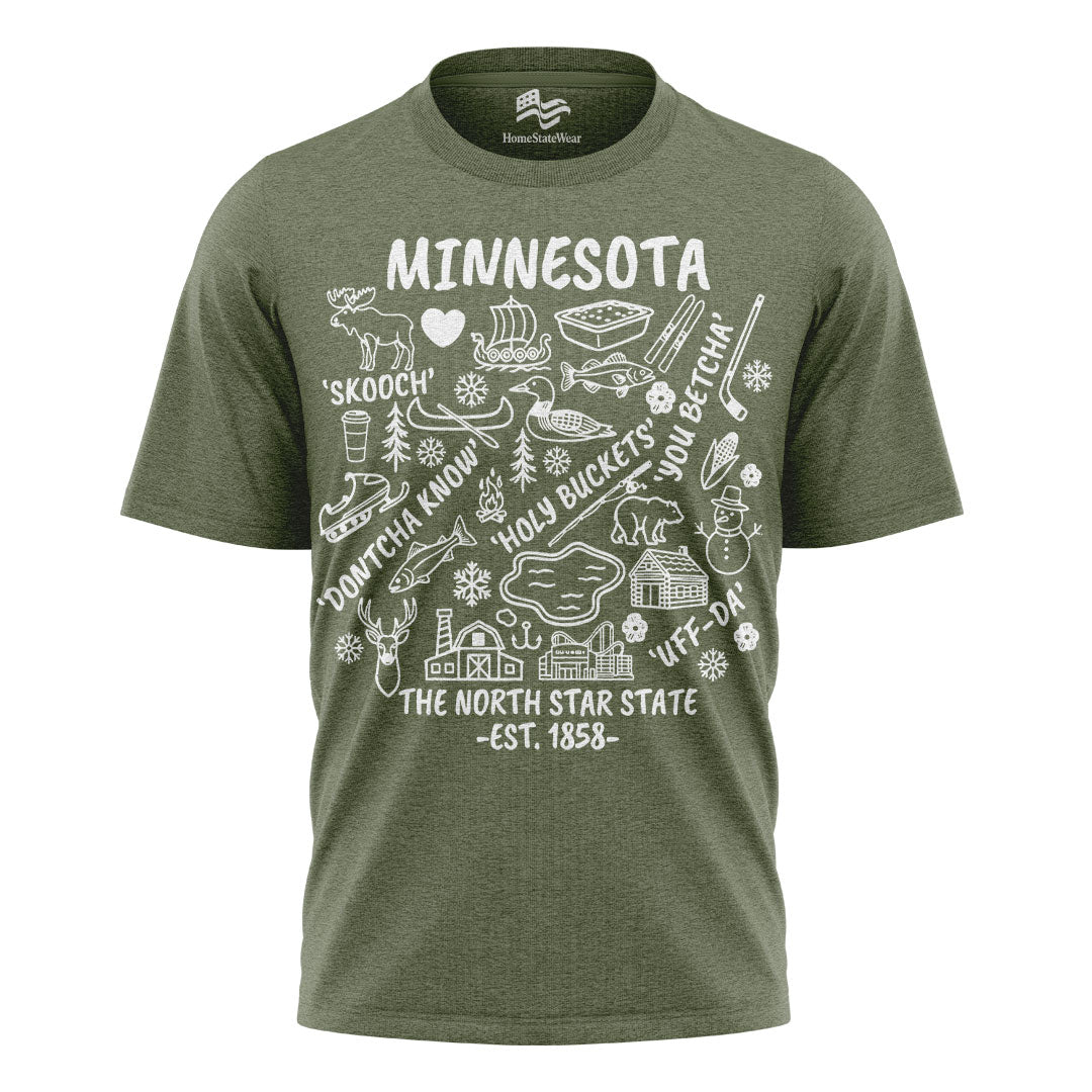 Minnesota North Star T-Shirt, Midwest Lake Life Graphic Tee