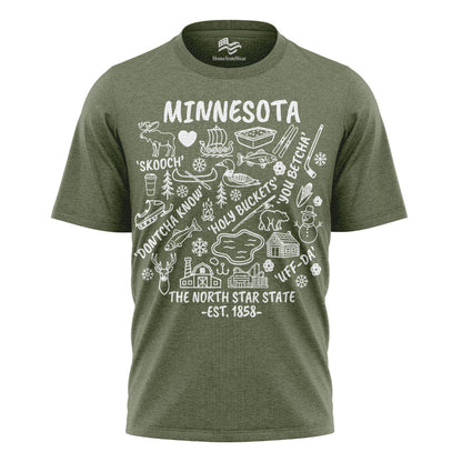 Minnesota North Star T-Shirt, Midwest Lake Life Graphic Tee