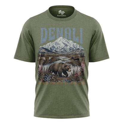 Retro Alaska Mountain Tee, Nature Lover Gift