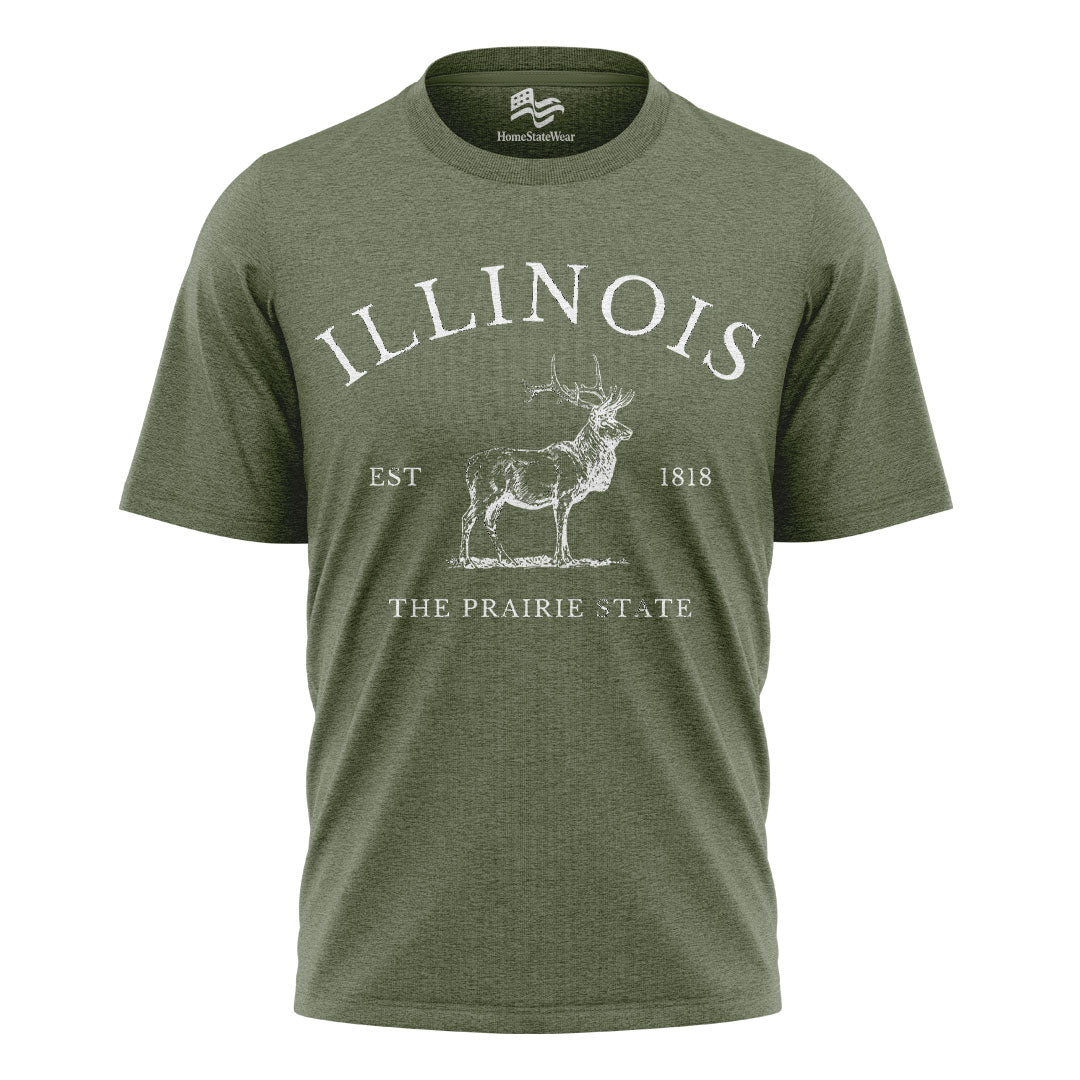 Illinois Elk T-Shirt | Prairie State Wildlife Tee