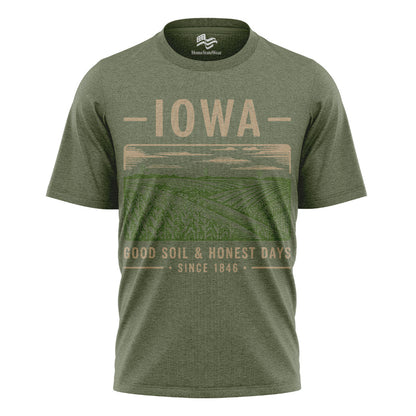 Iowa Farm Field T-Shirt | Rural Midwest Agriculture Tee