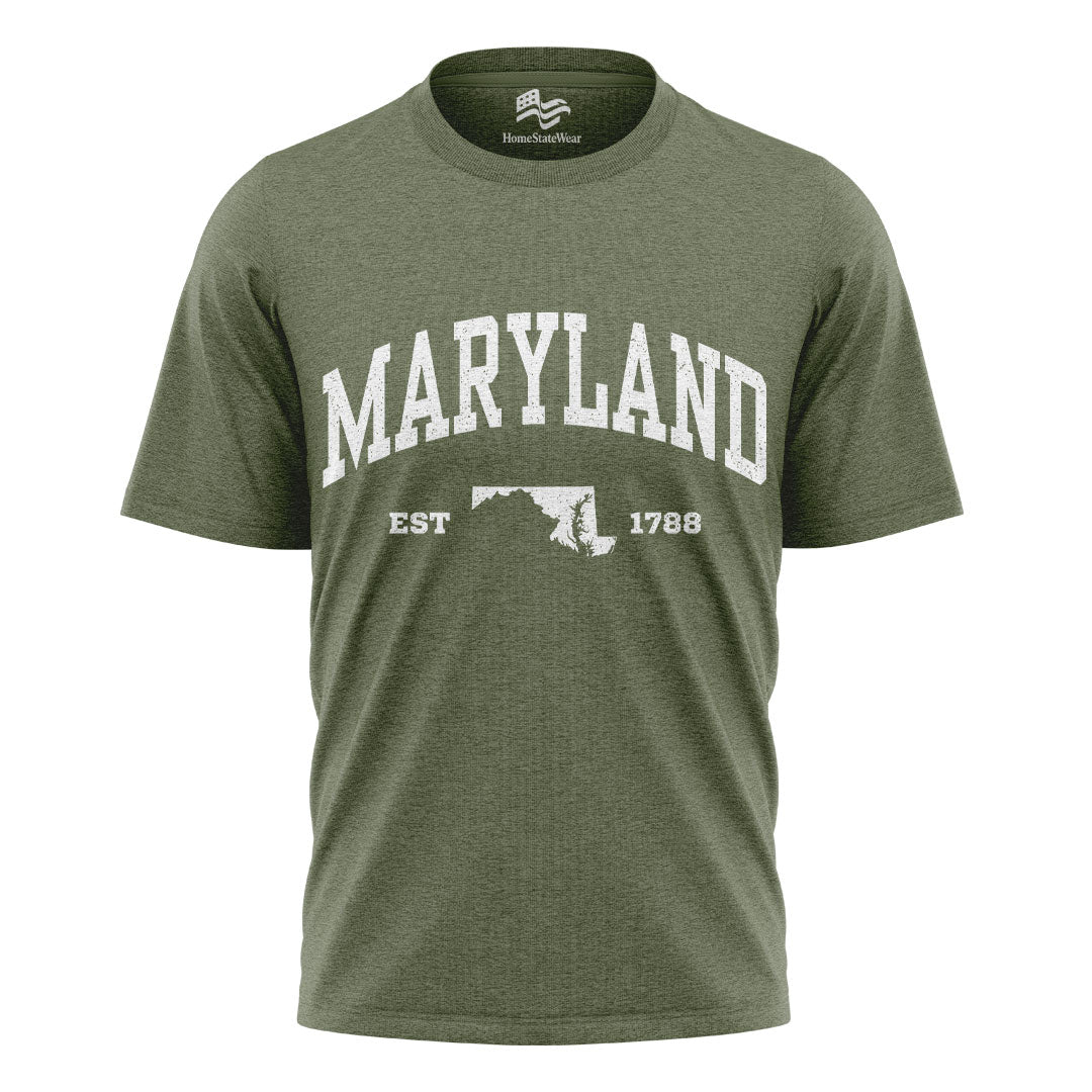 Maryland Map Comfort Colors Tee | Travel Souvenir Gift Shirt