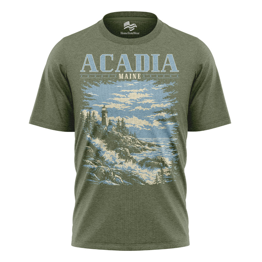 Acadia National Park Comfort Colors Tee | Maine Lighthouse Shirt