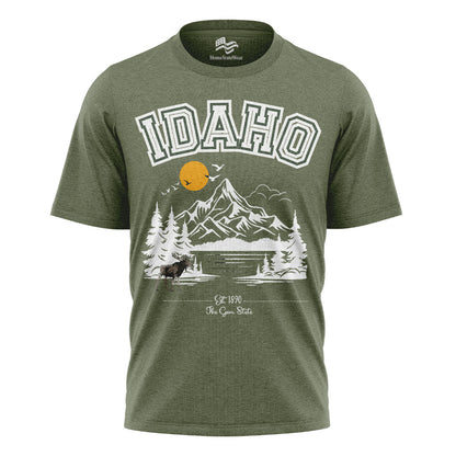 Idaho Camping T-Shirt | Gem State Hiking Travel Tee
