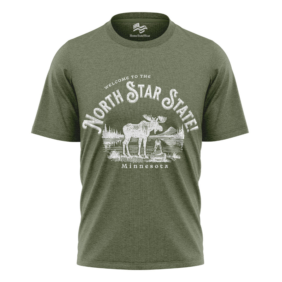 Welcome to Minnesota T-Shirt, North Star State Moose Tee