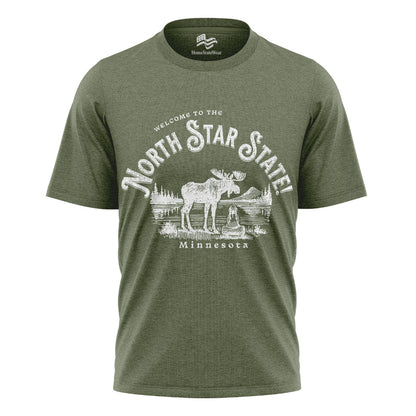 Welcome to Minnesota T-Shirt, North Star State Moose Tee