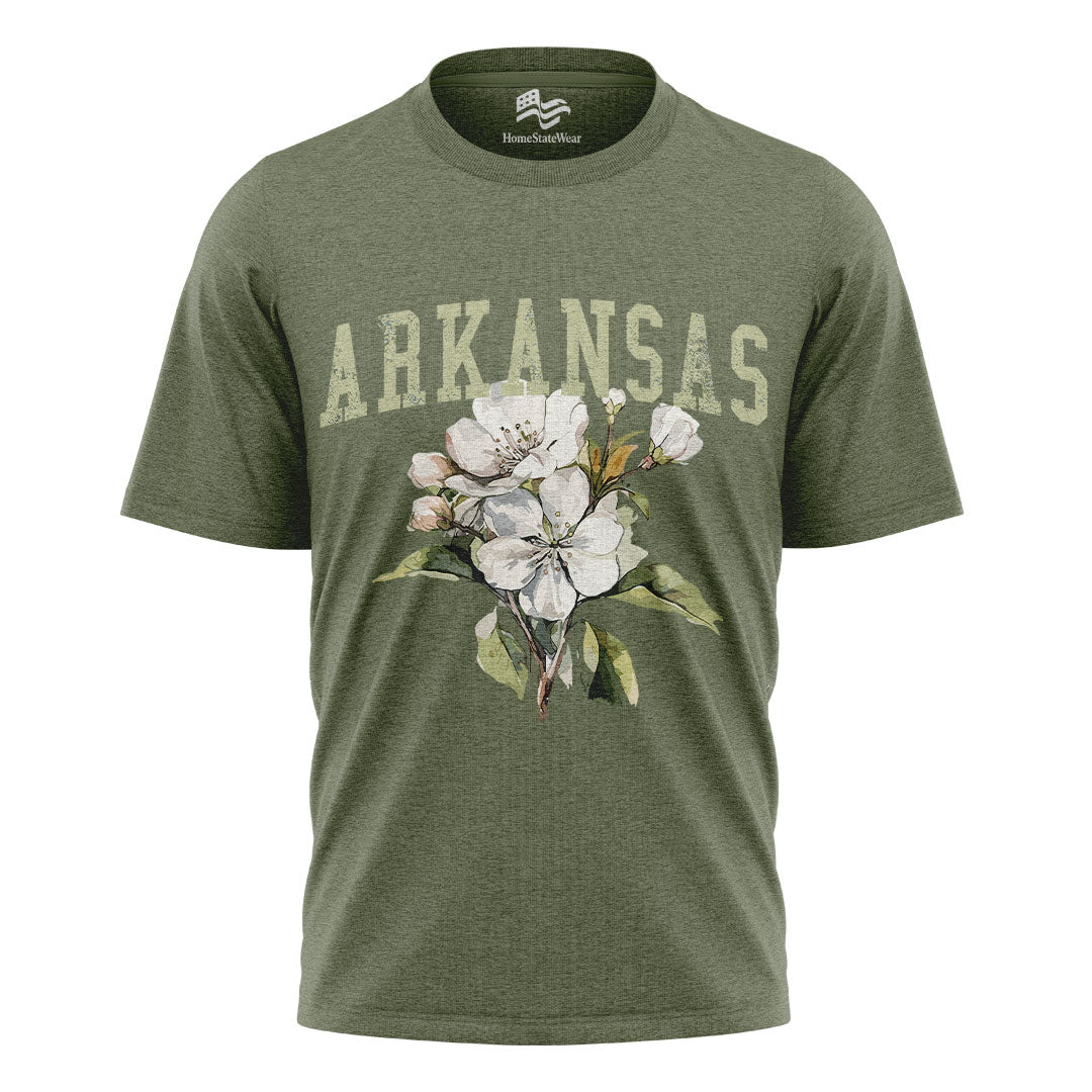 Arkansas State Flower Comfort Colors Tee | Apple Blossom Botanical