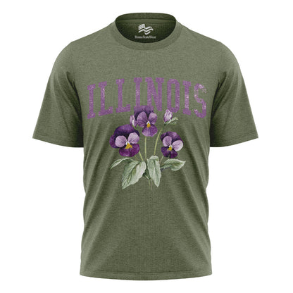 Illinois Violet Comfort Colors Tee | State Flower Gift Shirt