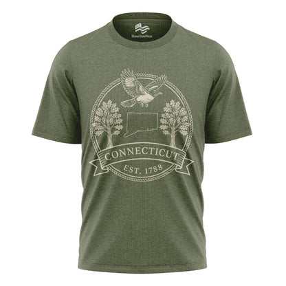 Connecticut Est 1788 T-Shirt | American Robin & White Oak Tee