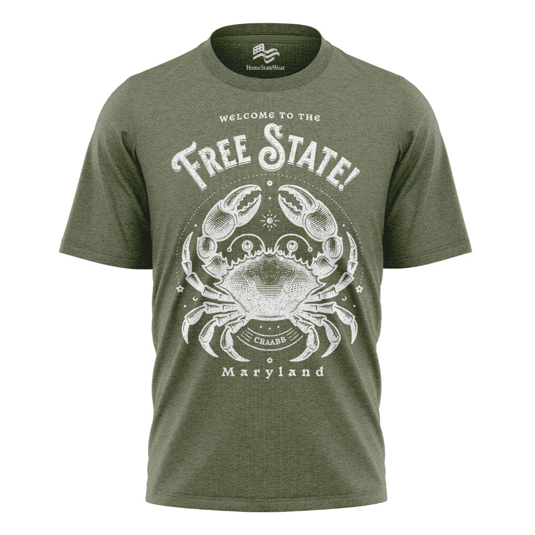 Welcome to Maryland T-Shirt | Free State Crab Tee