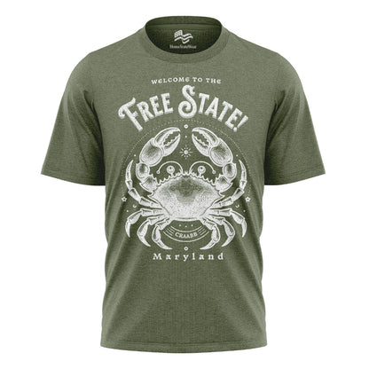 Welcome to Maryland T-Shirt | Free State Crab Tee